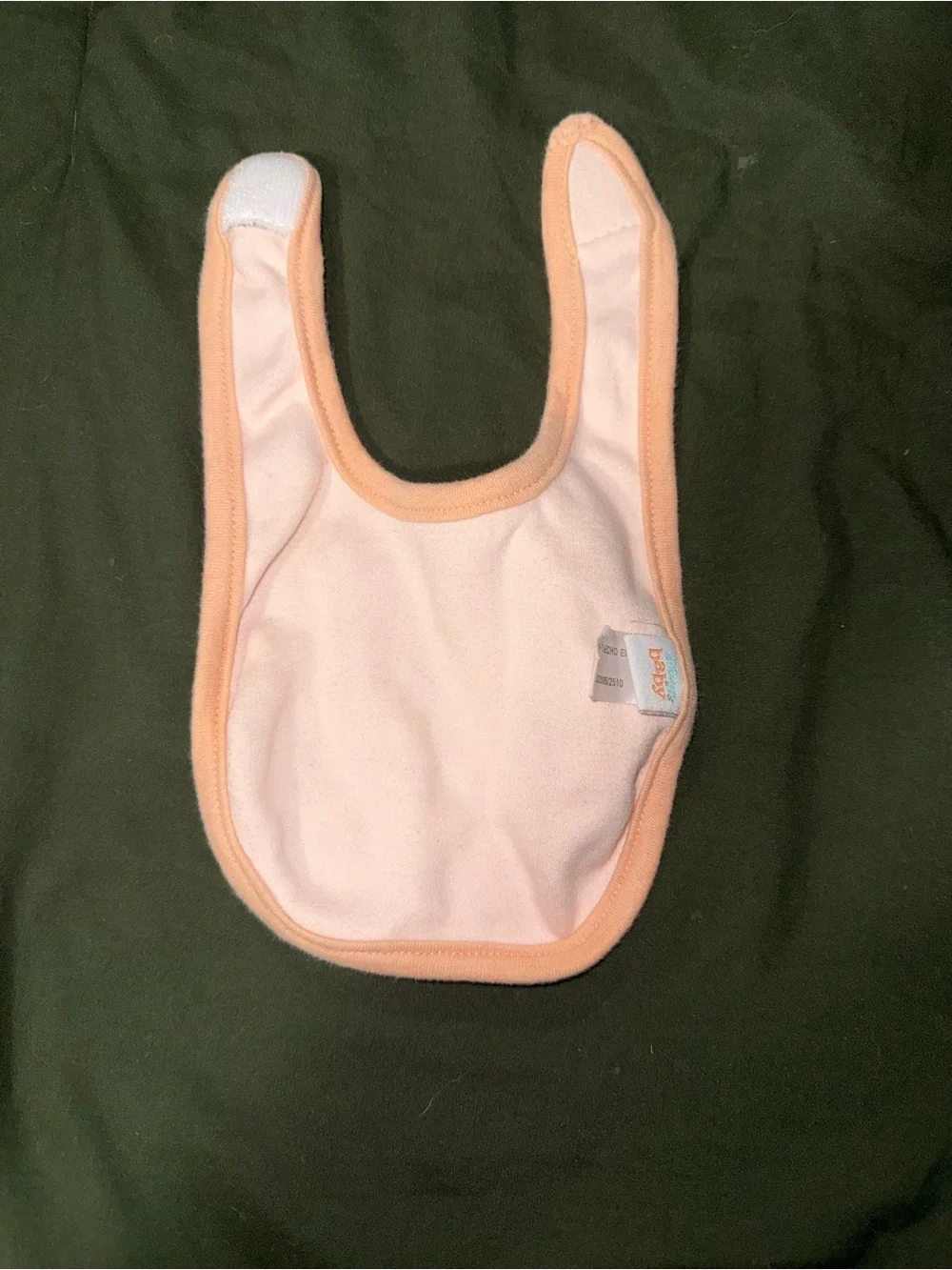 Disney Pink Winnie the Pooh Baby Bib with Peach Trim